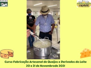 No cursos todo mundo faz queijo e a professora ensina o ponto