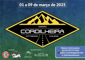 III Missão Cordilheira Patagônia Chilena de 01 a 09 de março 2025